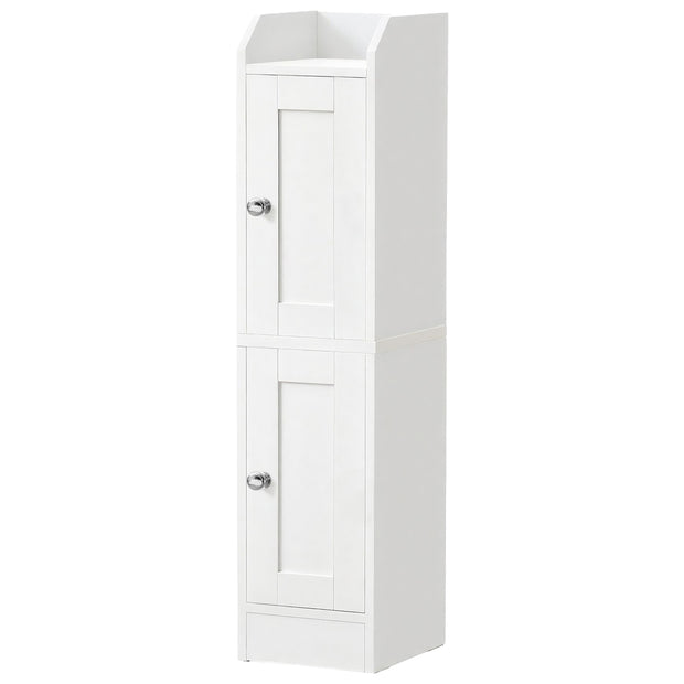 Kast - 20 x 18 x 80 cm - met verstelbare planken - Wit - maximaal 25 kg draagkracht