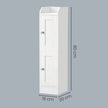 Kast - 20 x 18 x 80 cm - met verstelbare planken - Wit - maximaal 25 kg draagkracht