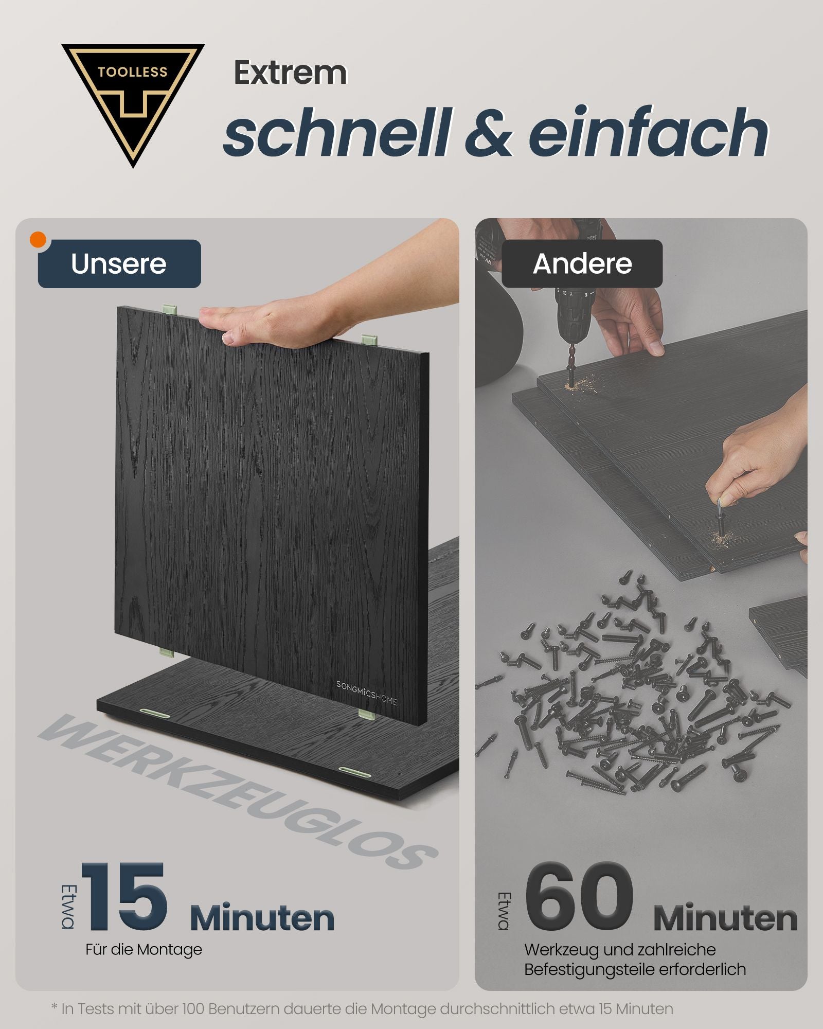 Sideboard - mit Beleuchtungs- und Toolless -Technologie