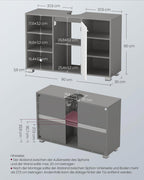 Badezimmermöbel - Verstellbare Regale