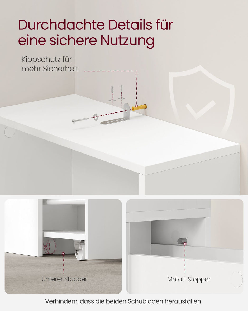 Badezimmerschrank - hoch und schmal - klassisches Weiß