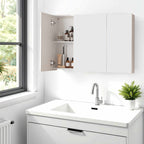 Spiegelschrank - Badezimmerschrank mit 3 Türen und Lagerfächern