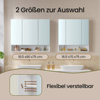 Badezimmerschrank mit 3 Türen, Badezimmerschrank, Spiegelschrank