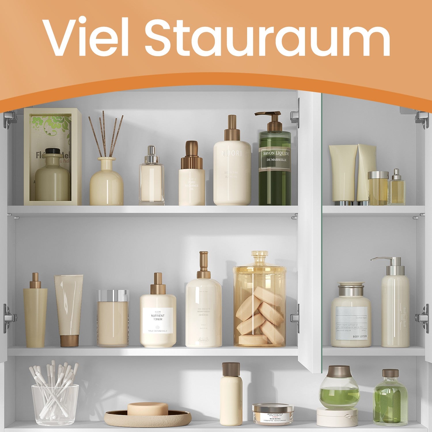 Badezimmerschrank mit 3 Türen, Badezimmerschrank, Spiegelschrank