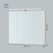 Spiegelkast - Verstelbare Planken - Met Verlichting - Wit