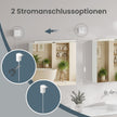 Spiegelkast - Verstelbare Planken - Met Verlichting - Wit