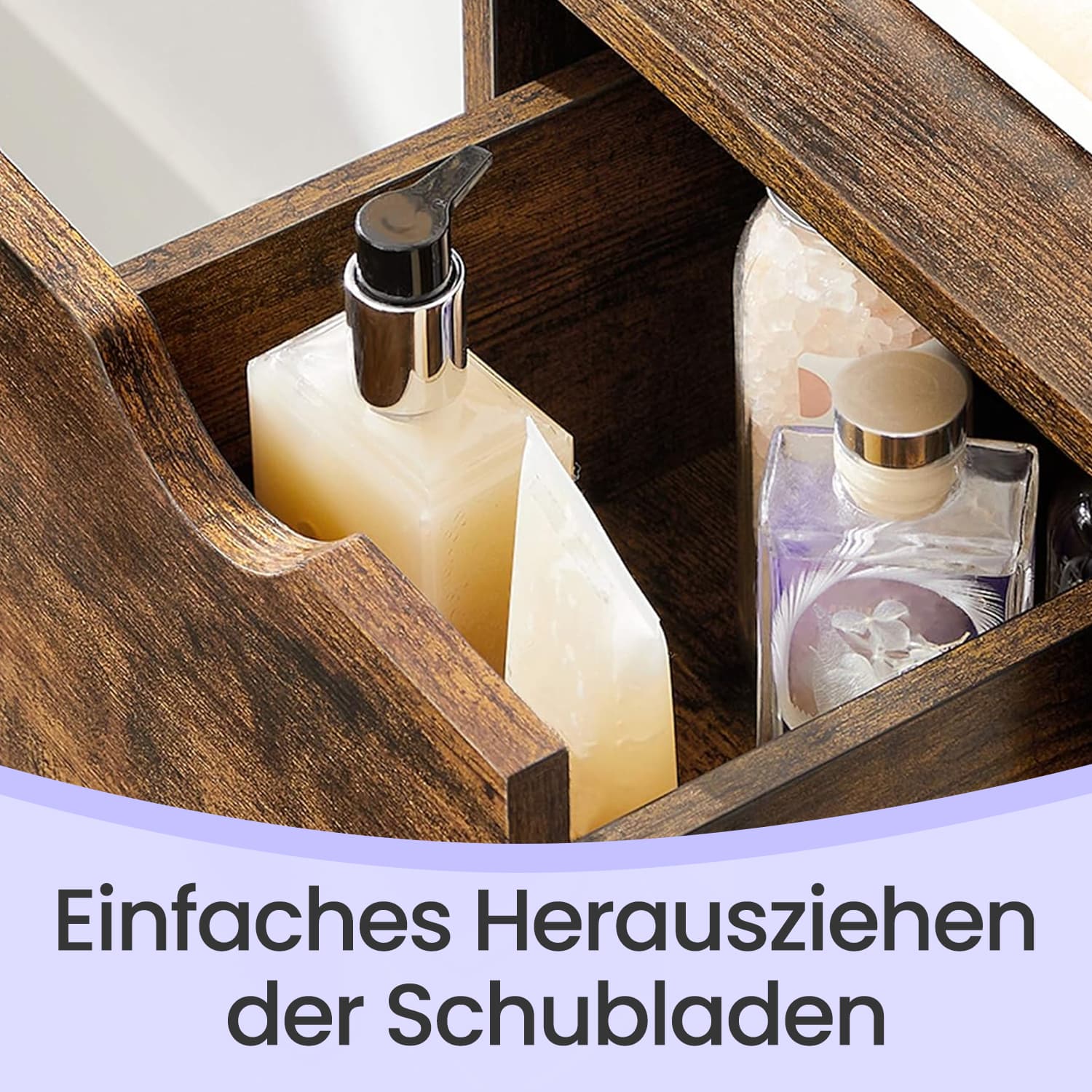 Badezimmermöbel, Lagerschrank mit 3 Schubladen