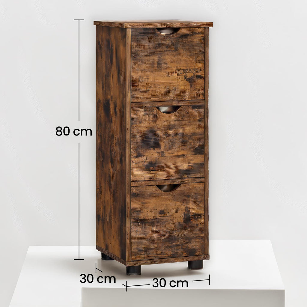 Badezimmermöbel, Lagerschrank mit 3 Schubladen