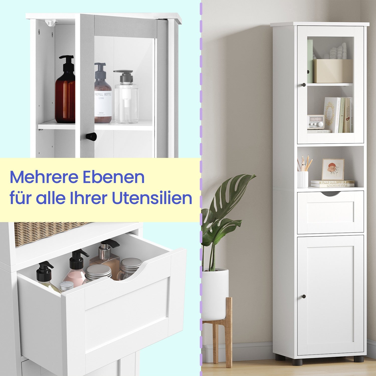 Badezimmerschrank, Badezimmerschrank, Hochschrank