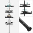 Doucherek - 4 Planken - Telescopisch - Zonder Boren - Wit