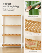 Bambus Bambus 26 x 60 x 100 cm weiße natürliche Farbe