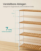 Bambus Bambus 26 x 60 x 100 cm weiße natürliche Farbe