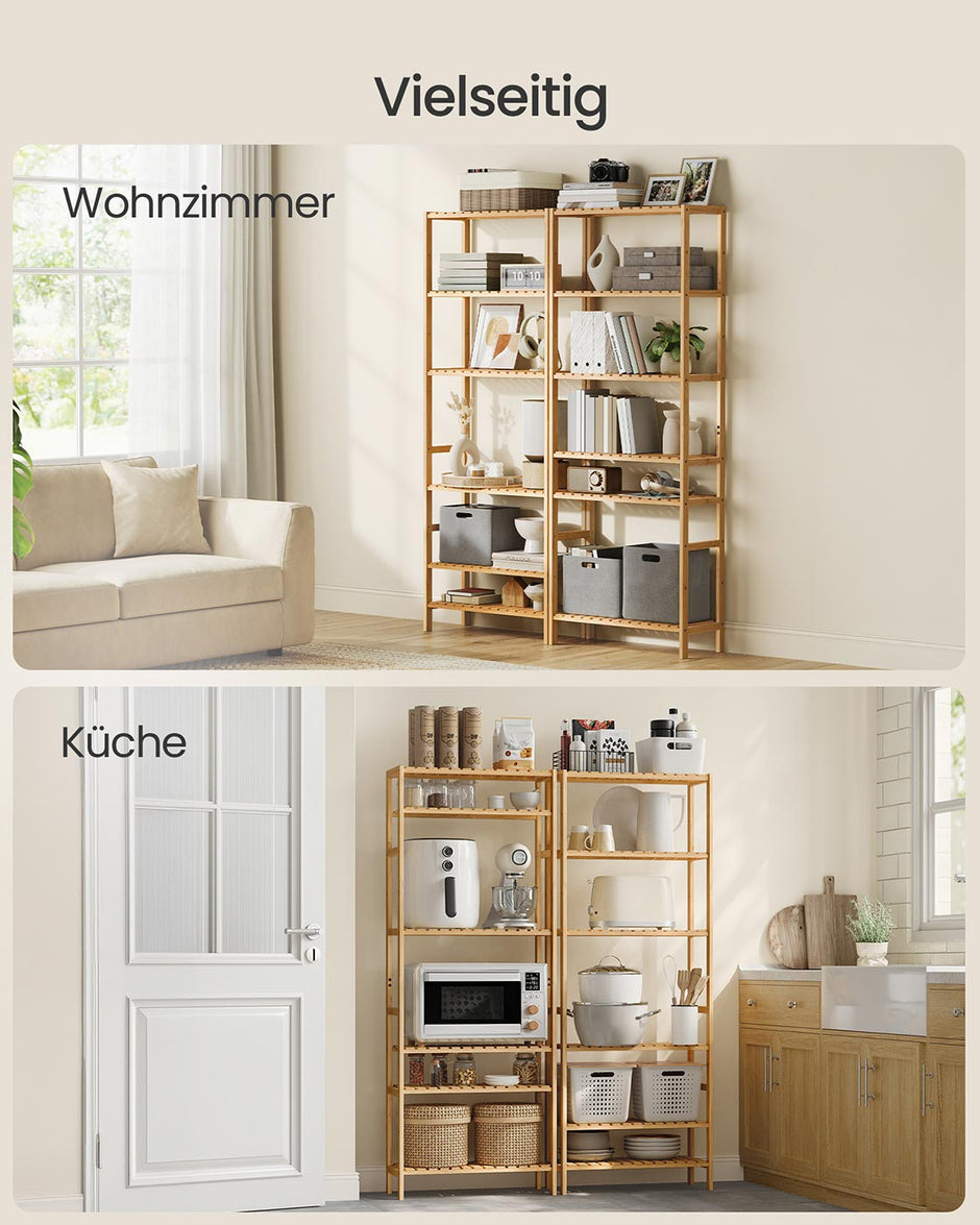 Bambusplanke mit sechs Ebenen