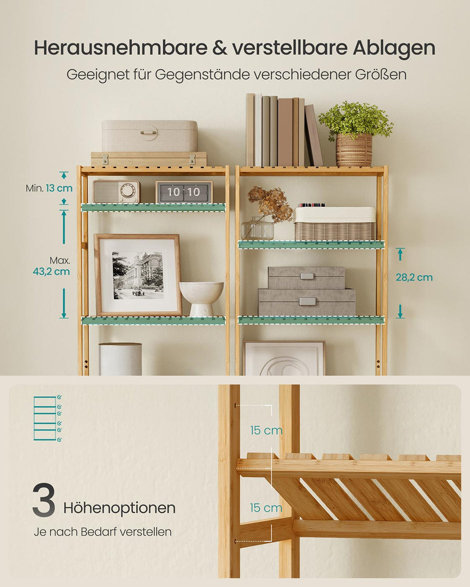 Bambusplanke mit sechs Ebenen