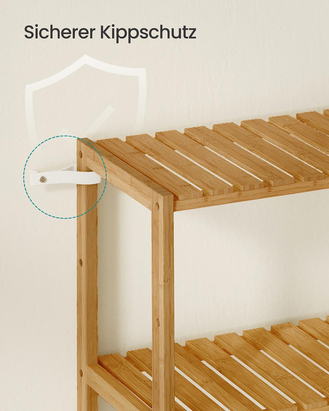 Bambusplanke mit sechs Ebenen