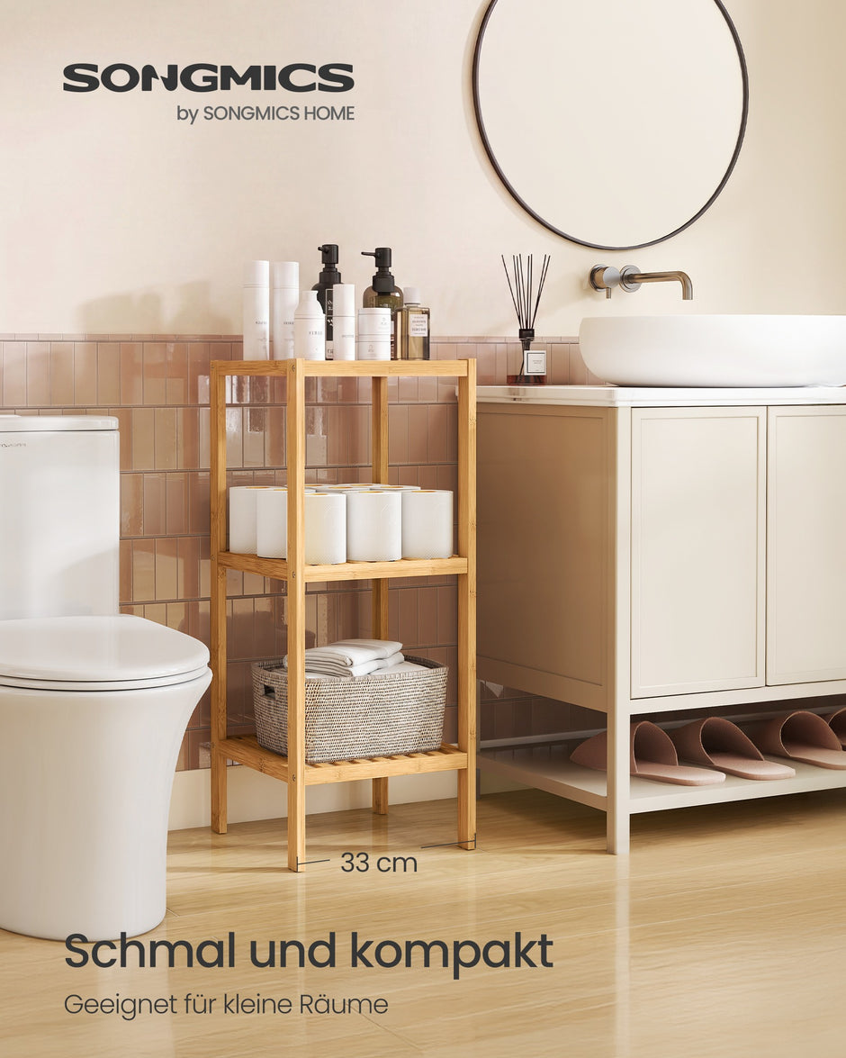 Badkamerrek - Bamboe - Smal - 79 cm - Naturel Beige