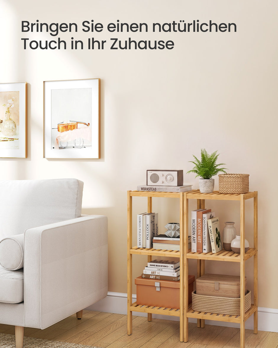 Badkamerrek - Bamboe - Smal - 79 cm - Naturel Beige