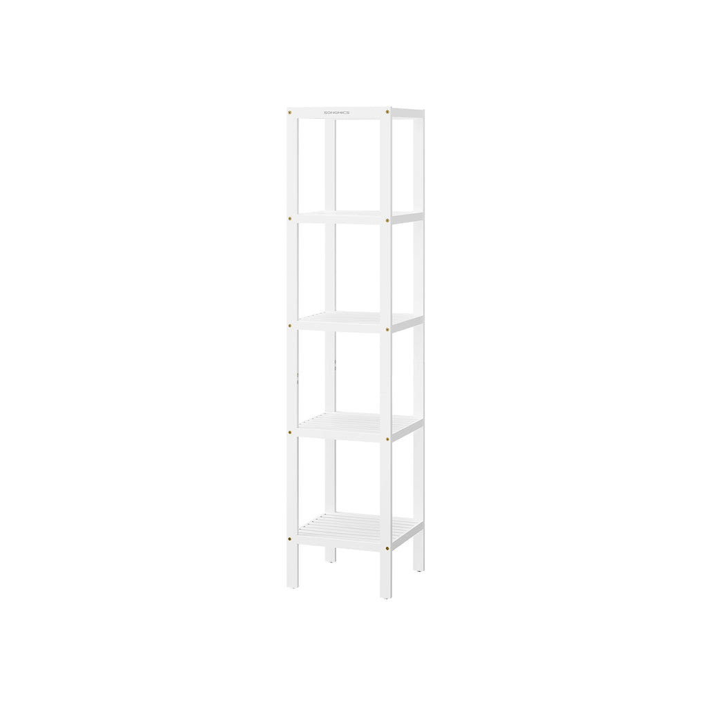 Badezimmerregal - schmal - mit 5 Levels - Wolkwit