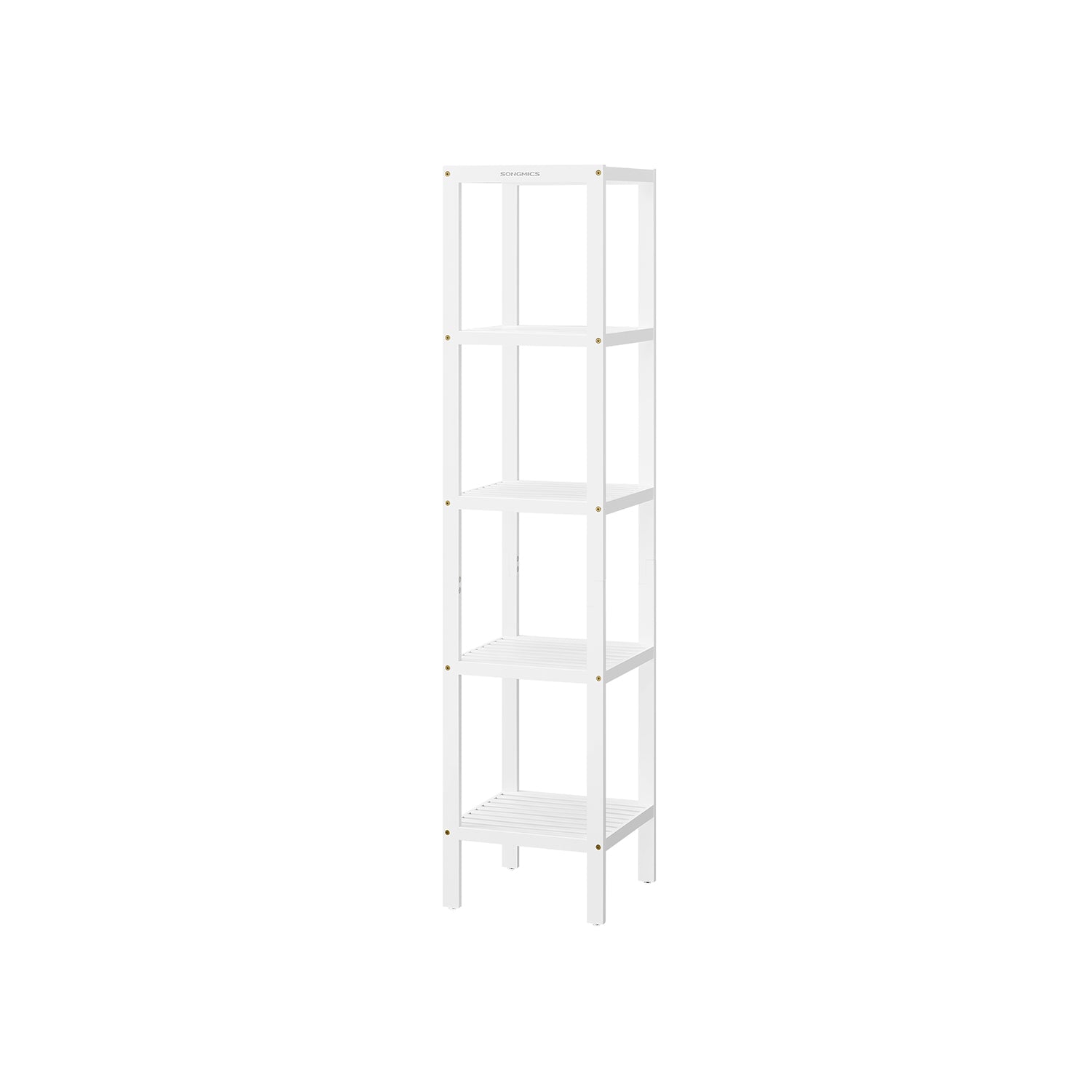 Badezimmerregal - schmal - mit 5 Levels - Wolkwit