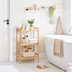 Badezimmerregal - Wandregal - Holzbadezimmerregal - Badezimmermöbel