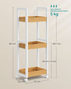 Badezimmerregal-3 Levels-Narben-Space-Space-Space-White-Nature-Farbe