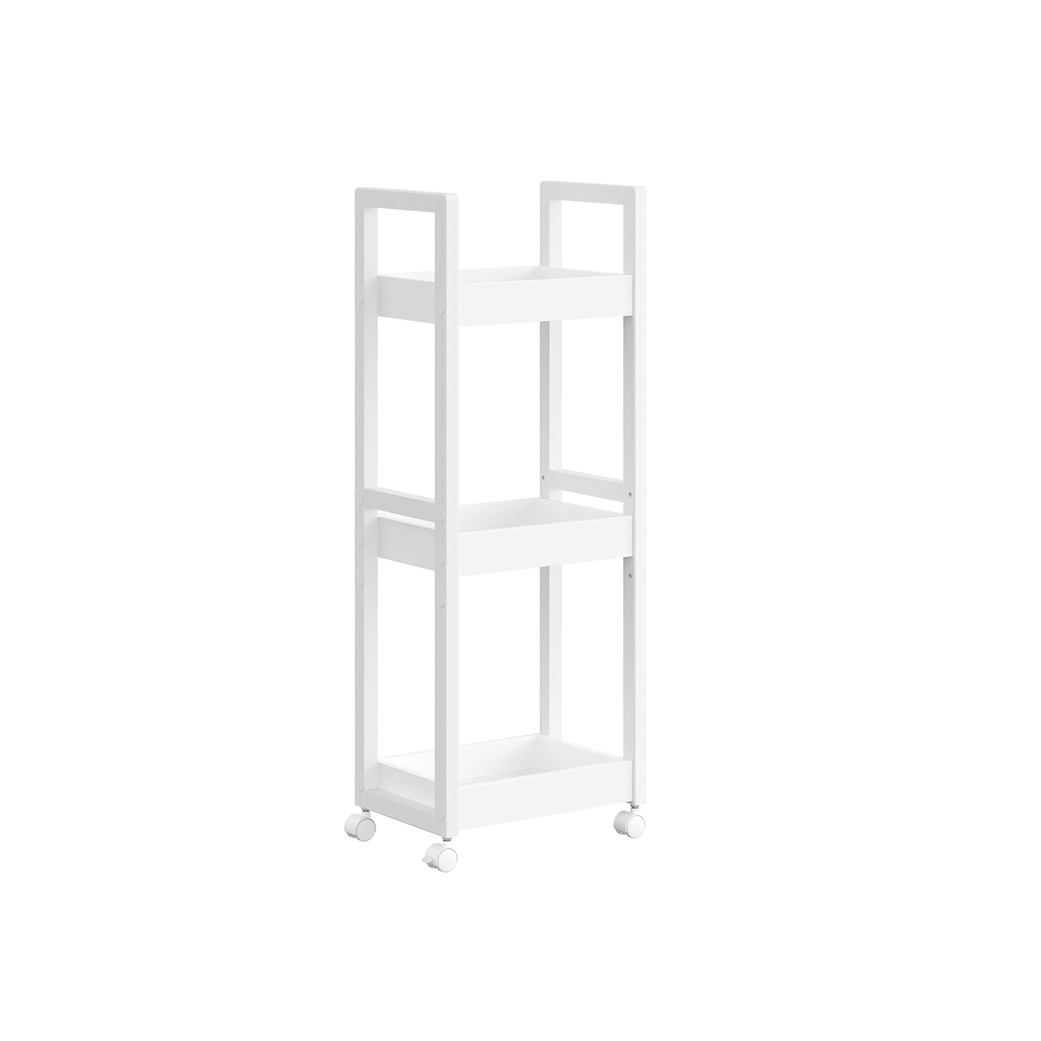 Badezimmerregal - mit 3 Levels - schmal - Raum - unterspürt - weiß