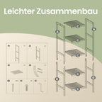 Badezimmerbrett 5 Level, schmales Regal, multifunktionales Lagerregal