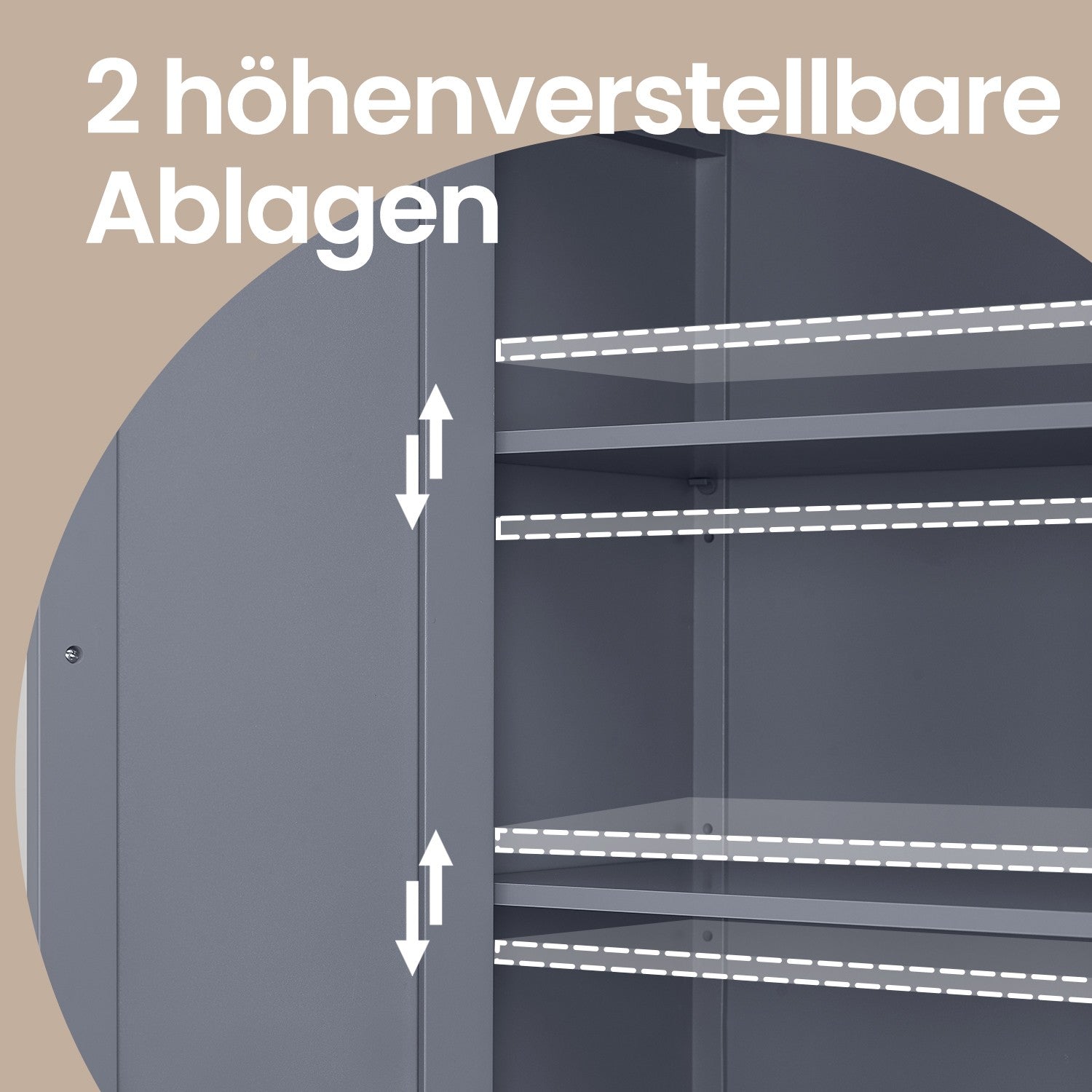 Badezimmermöbel, ein freistehender Badezimmerschrank, Lagerschrank