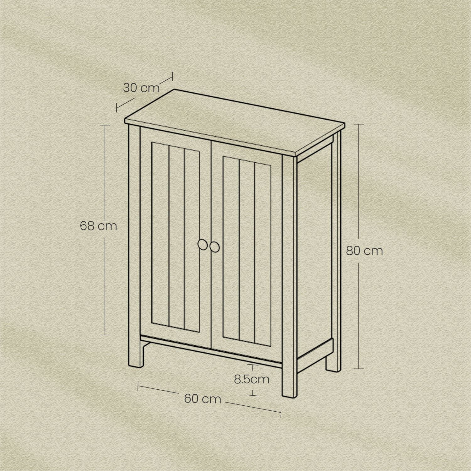 Badezimmermöbel, ein freistehender Badezimmerschrank, Lagerschrank