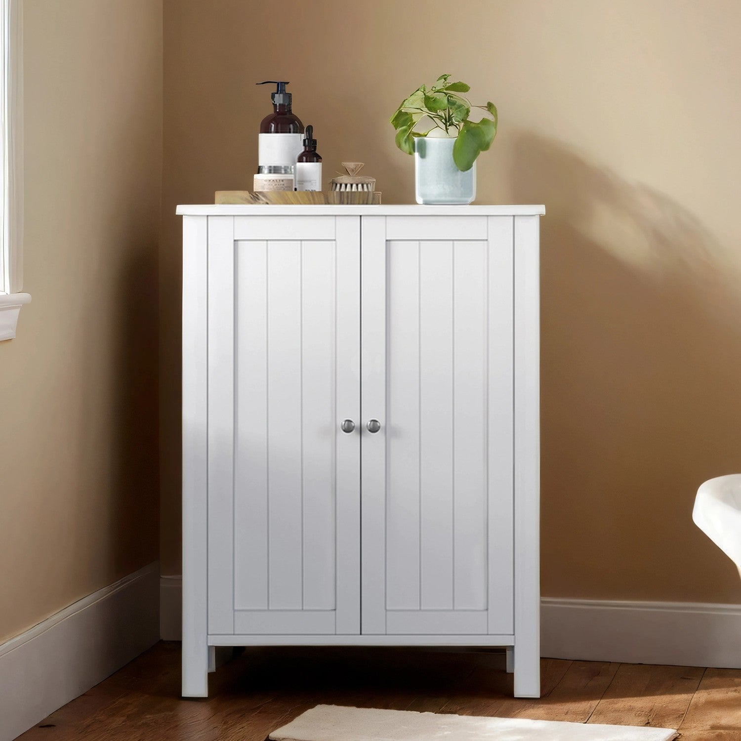 Badezimmermöbel, ein freistehender Badezimmerschrank, Lagerschrank