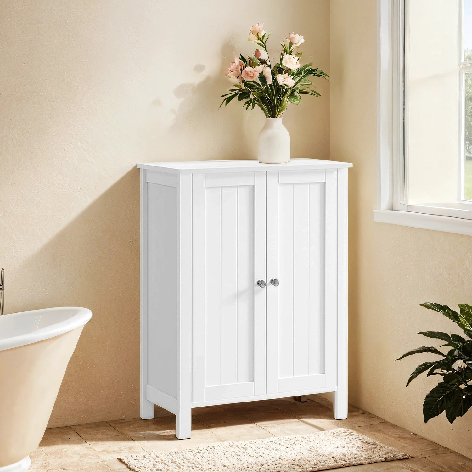 Badezimmermöbel, ein freistehender Badezimmerschrank, Lagerschrank