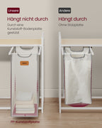 Wäschereikorb 3 Kurse Natures Beige Pigeon grau Creme Weiß weiß