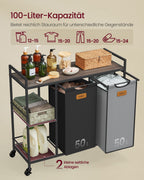 Wäschereikorb 2 Kurse Chestnut-Ink-Schwarz-Pigeon Grey