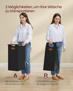 Wäschereikorb 2 Kurse Chestnut-Ink-Schwarz-Pigeon Grey