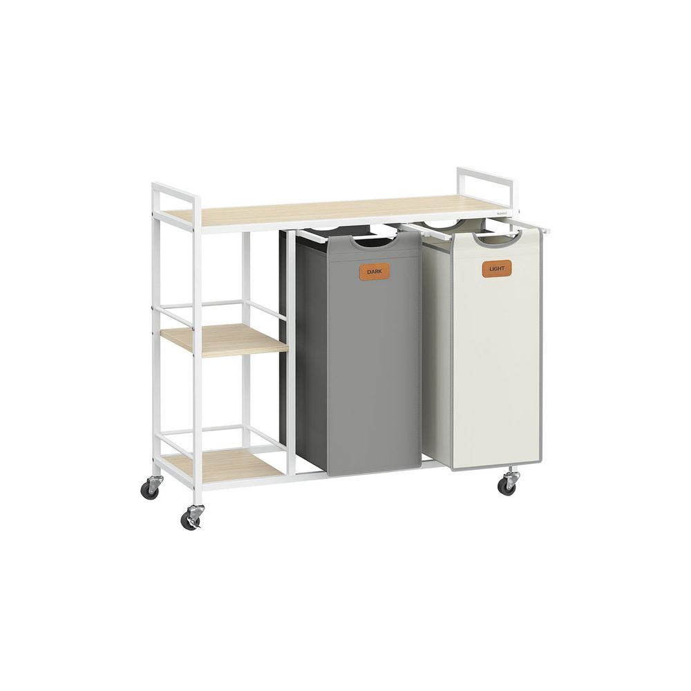 Wäschereikorb 2 Kurse Chestnut-Ink-Schwarz-Pigeon Grey