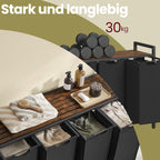 Wäschereikorb mit 4 Fächern - Fabis -Sammler mit Brett, große Waschmaschine