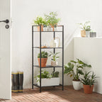 Badezimmerregal - Stehstange - Plant Rack - Badezimmerschrank - Schwarz
