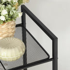 Badezimmerregal - Stehstange - Plant Rack - Badezimmerschrank - Schwarz