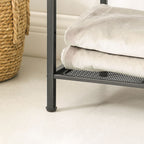 Badezimmerregal - Stehstange - Plant Rack - Badezimmerschrank - Schwarz
