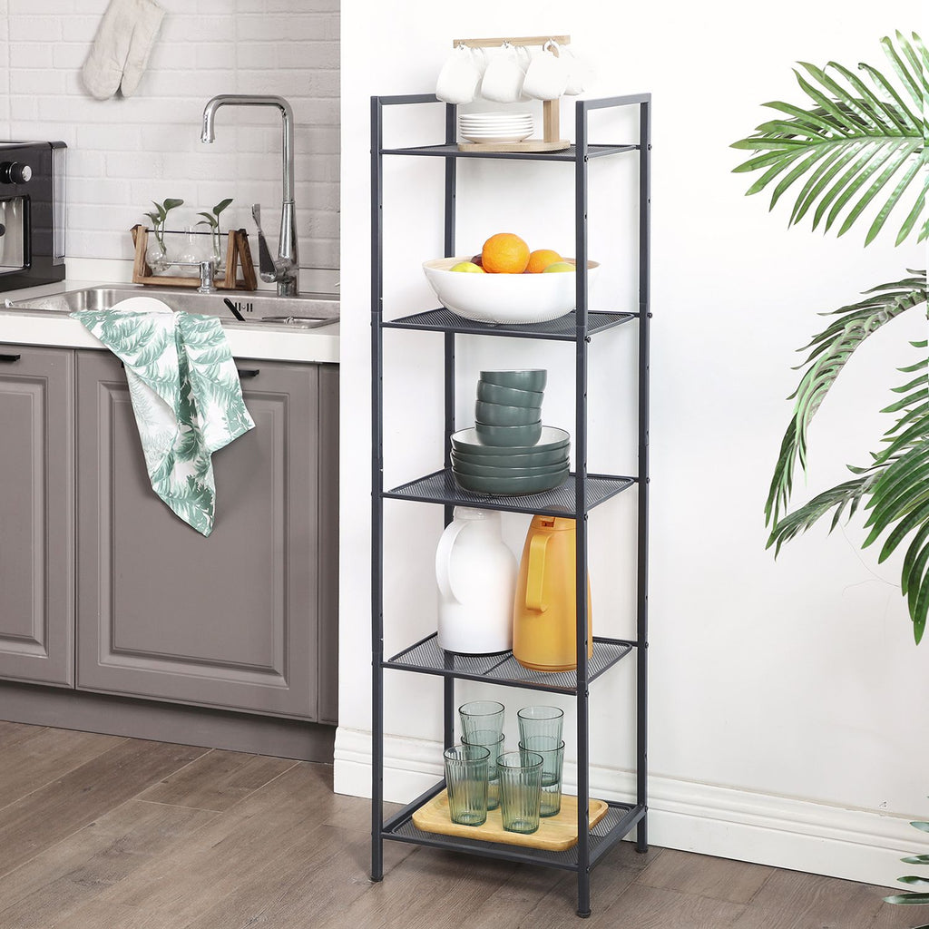 Badezimmerschrank - Stehstange - Lagerschrank - Wohnzimmermöbel - Schwarz