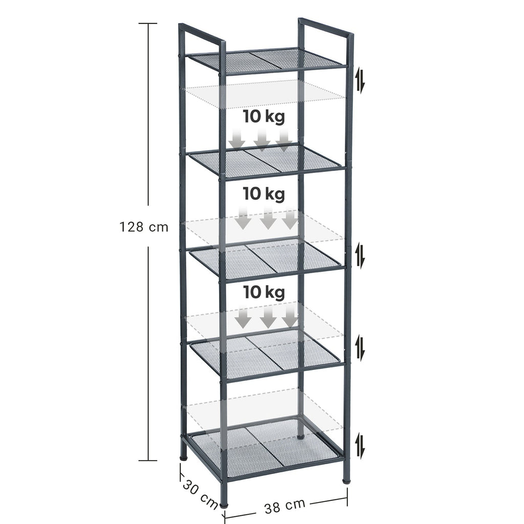 Badezimmerschrank - Stehstange - Lagerschrank - Wohnzimmermöbel - Schwarz