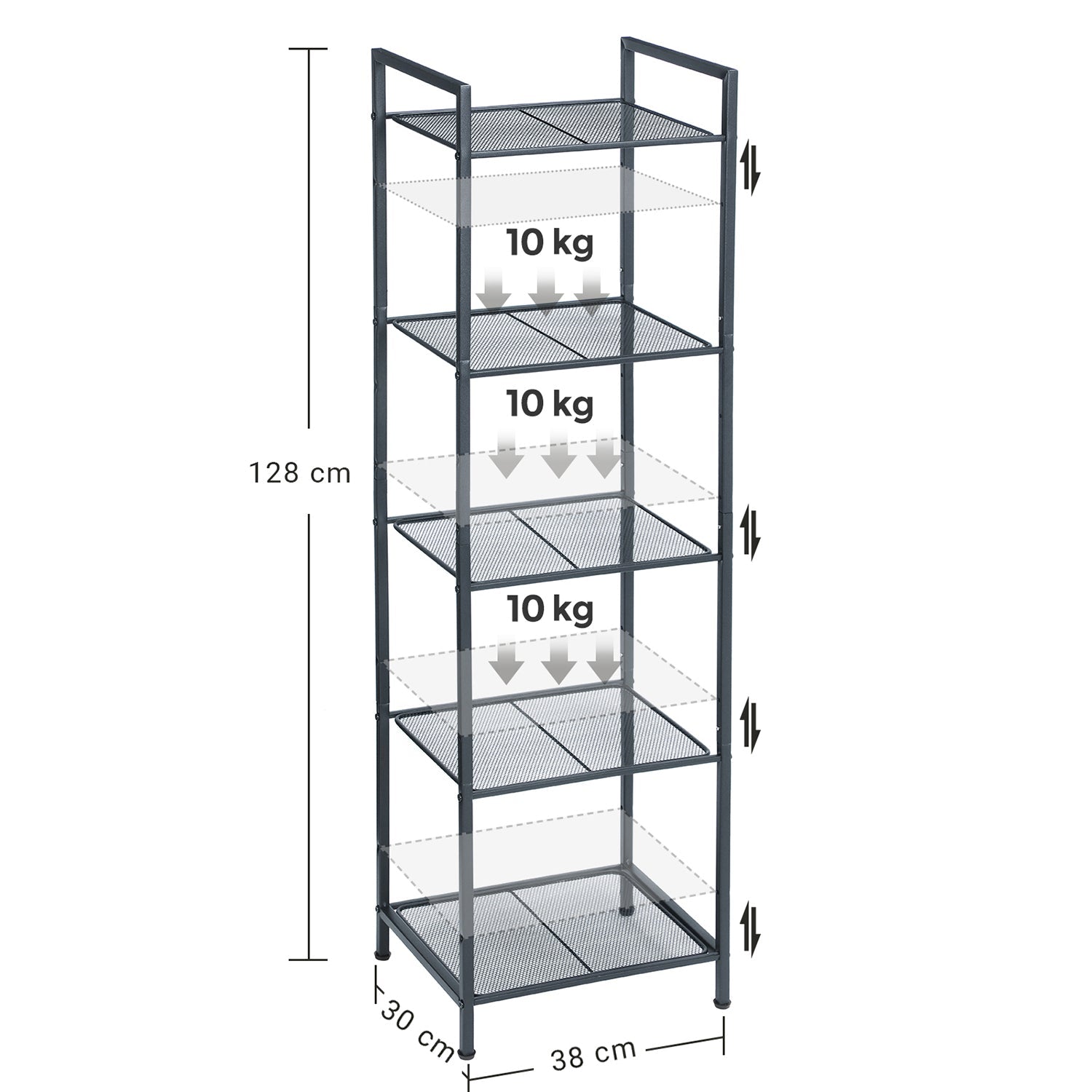 Badezimmerschrank - Stehstange - Lagerschrank - Wohnzimmermöbel - Schwarz