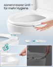 Toiletbril - 42,5 x 36,8 cm - softclose-mechanisme - afneembare zitting - PP-kunststof - wit - maximaal draagvermogen 300 kg