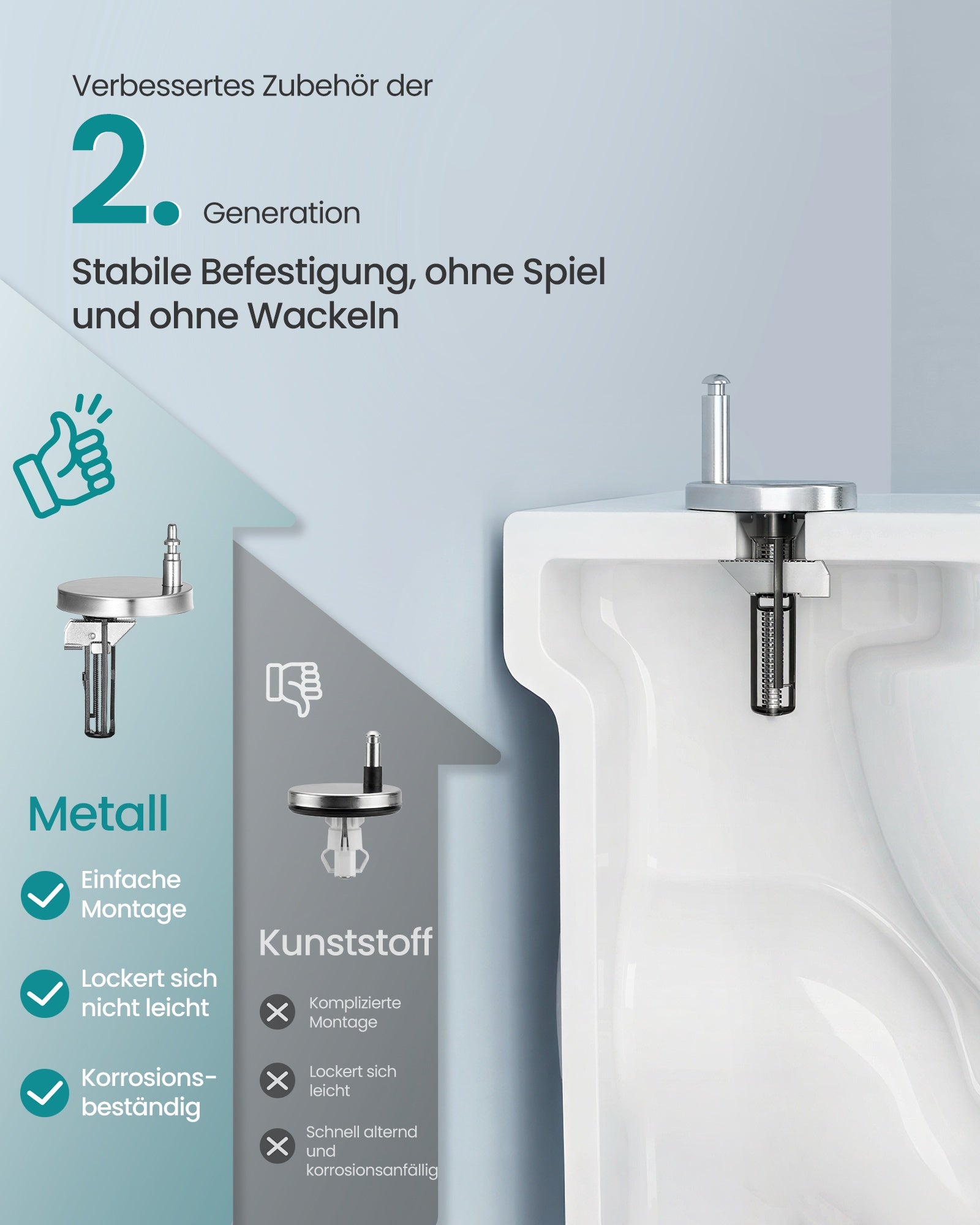 Toiletbril - 42,5 x 36,8 cm - softclose-mechanisme - afneembare zitting - PP-kunststof - wit - maximaal draagvermogen 300 kg