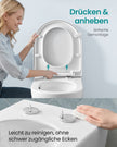 Toiletbril - 42,5 x 36,8 cm - softclose-mechanisme - afneembare zitting - PP-kunststof - wit - maximaal draagvermogen 300 kg
