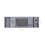 Badebadung - Bambus Badestange - Verstellbar (75-109) x 23 x 4,5 cm - Grau