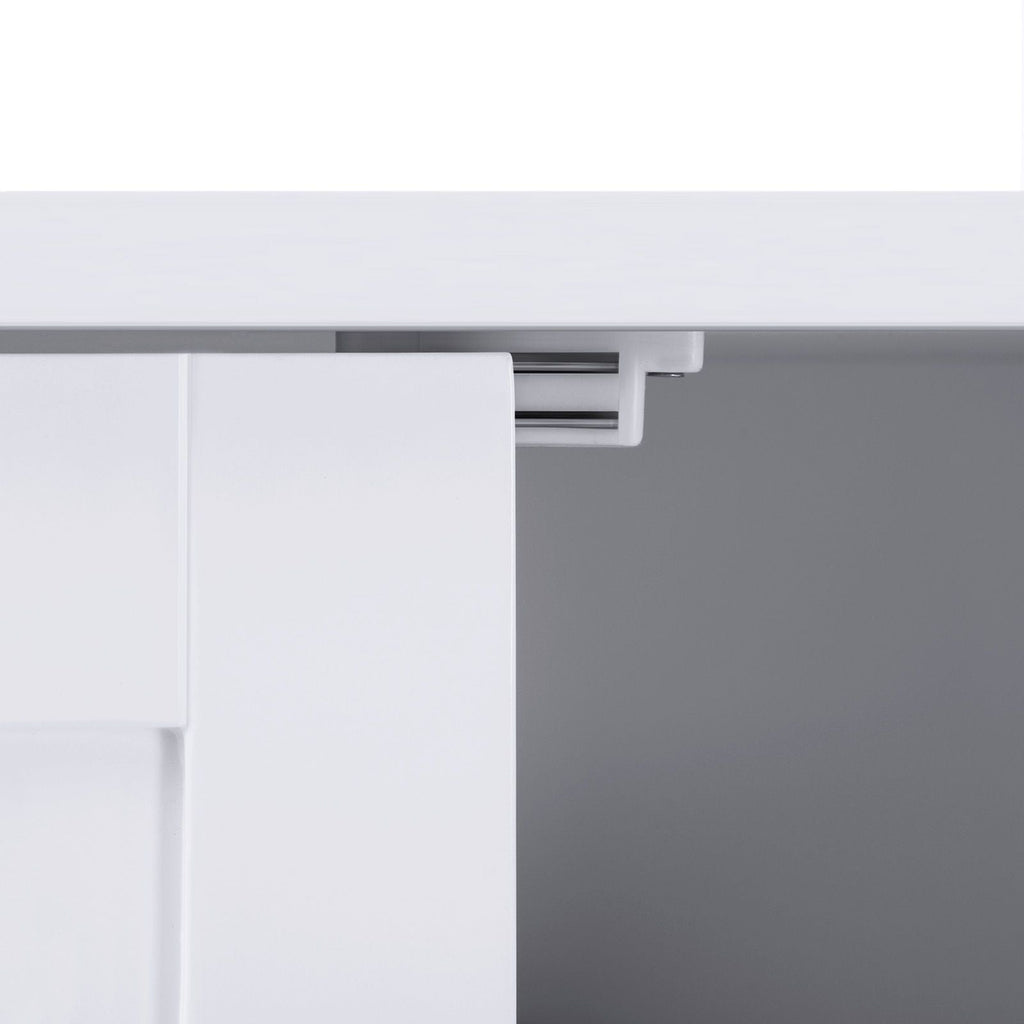 Badezimmerschrank - Doppeltür - Verstellbare Regale - Weiß