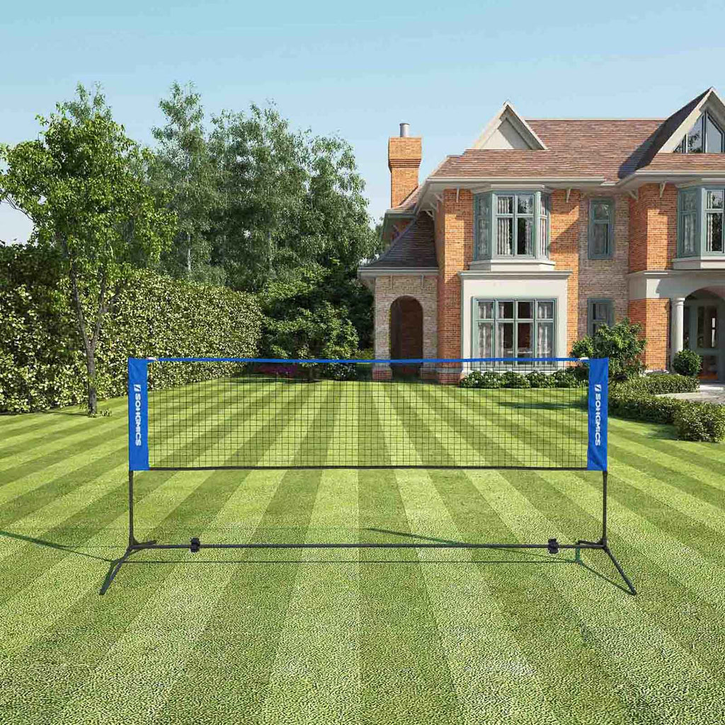 Badmintonnet - einstellbares Tennisnetz - 3 Meter - Blau