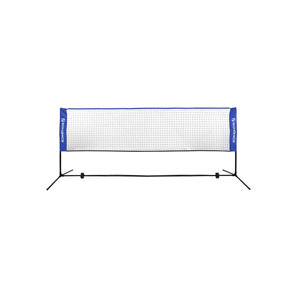 Badmintonnet - Verstellbares Tennisnetz mit Eisenrahmen und Tasche - Blau