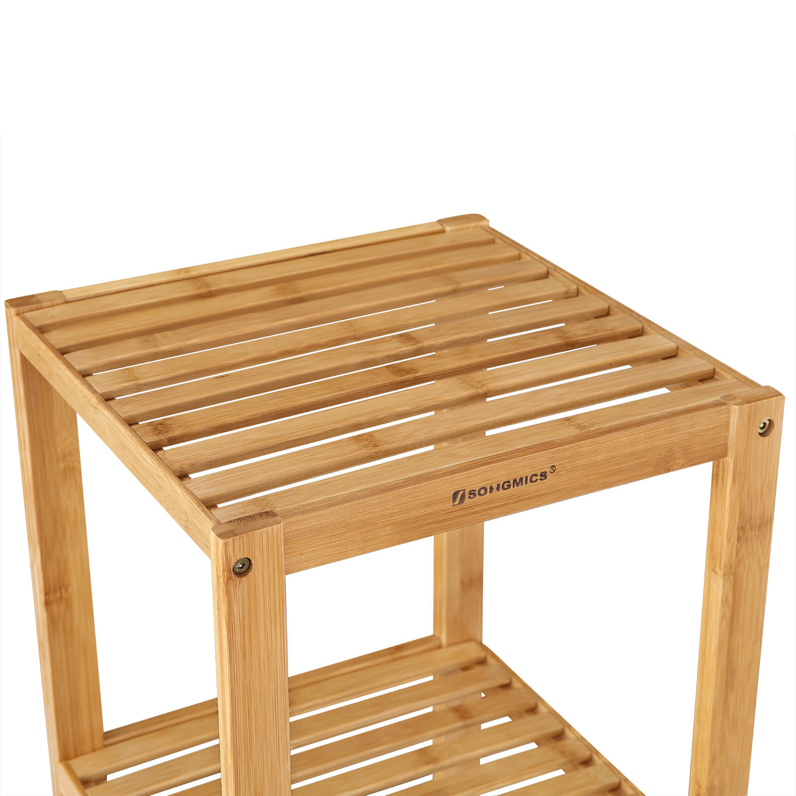 Badezimmerregal - Bambus - 5 Stockwerke - 33 x 33 x 146 cm - schmal